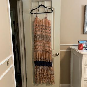 BCBGeneration Printed Pleated Maxi Dress